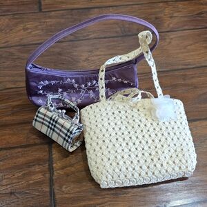 Icing Purple and Cream Kids Bag Set